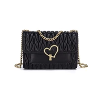 leather bag womens 2022 spring and summer new trendy fashion love diamond bag chain shoulder messenger small square bag