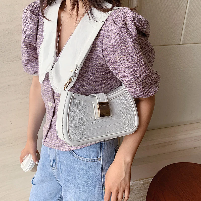 Women's Retro Luxury Solid Color Small Shoulder Bag for Femele Travel Free Shipping сумка женская Fashion Plaid Underarm Handbag