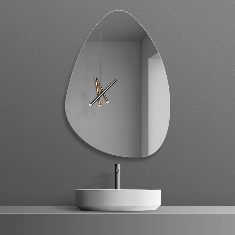 

Nordic Aesthetic Mirrors Lights Makeup Safety Clear Mirror Full Body Rectangle Espelho De Maquiagem Com Led Bathroom Fixtures