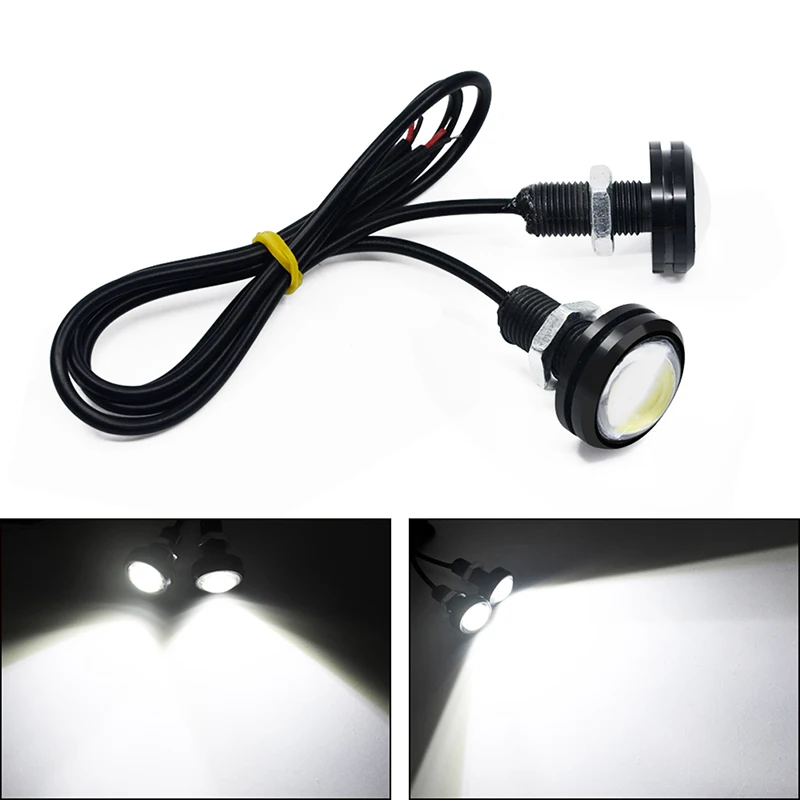 

2PCS Eagle Eye LED 23mm 12SMD Car Daytime Running Backup Turn Signal Lights Auto License Plate Lamps White