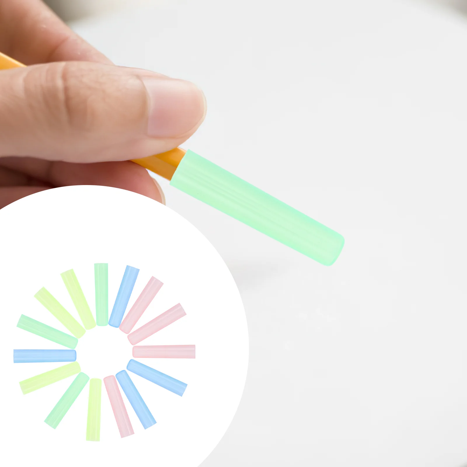 

100 Pcs Cap Color Tip Protector Cover Plastic School Stationery Accessories Student