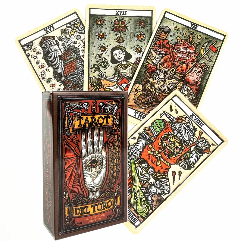 

Del Toro Tarot Deck Board Game Entertainment Creative Divination Game Card With Full English PDF Guidebook For Child Adult