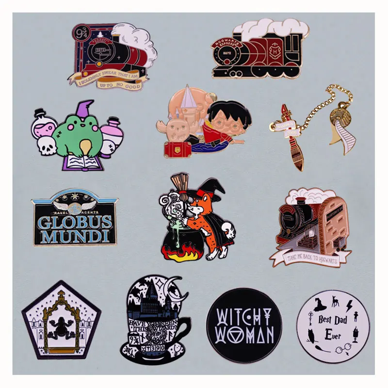 Необычные Волшебные аниме оригинальные значки эмалированная металлическая