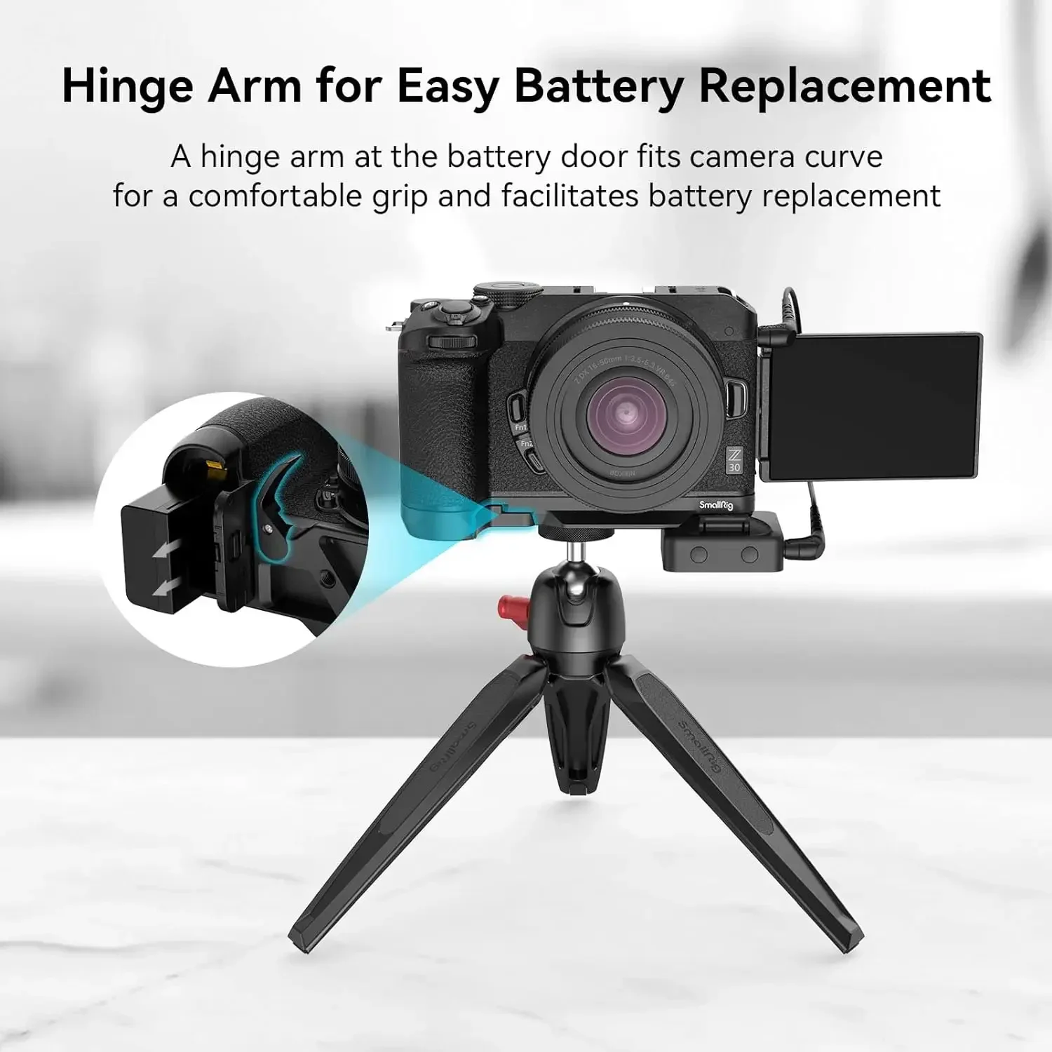 Фото Новая базовая пластина SmallRig Z 30 для камеры Nikon Z 30 с встроенным креплением Cold Shoe и быстросъемной площадкой №1