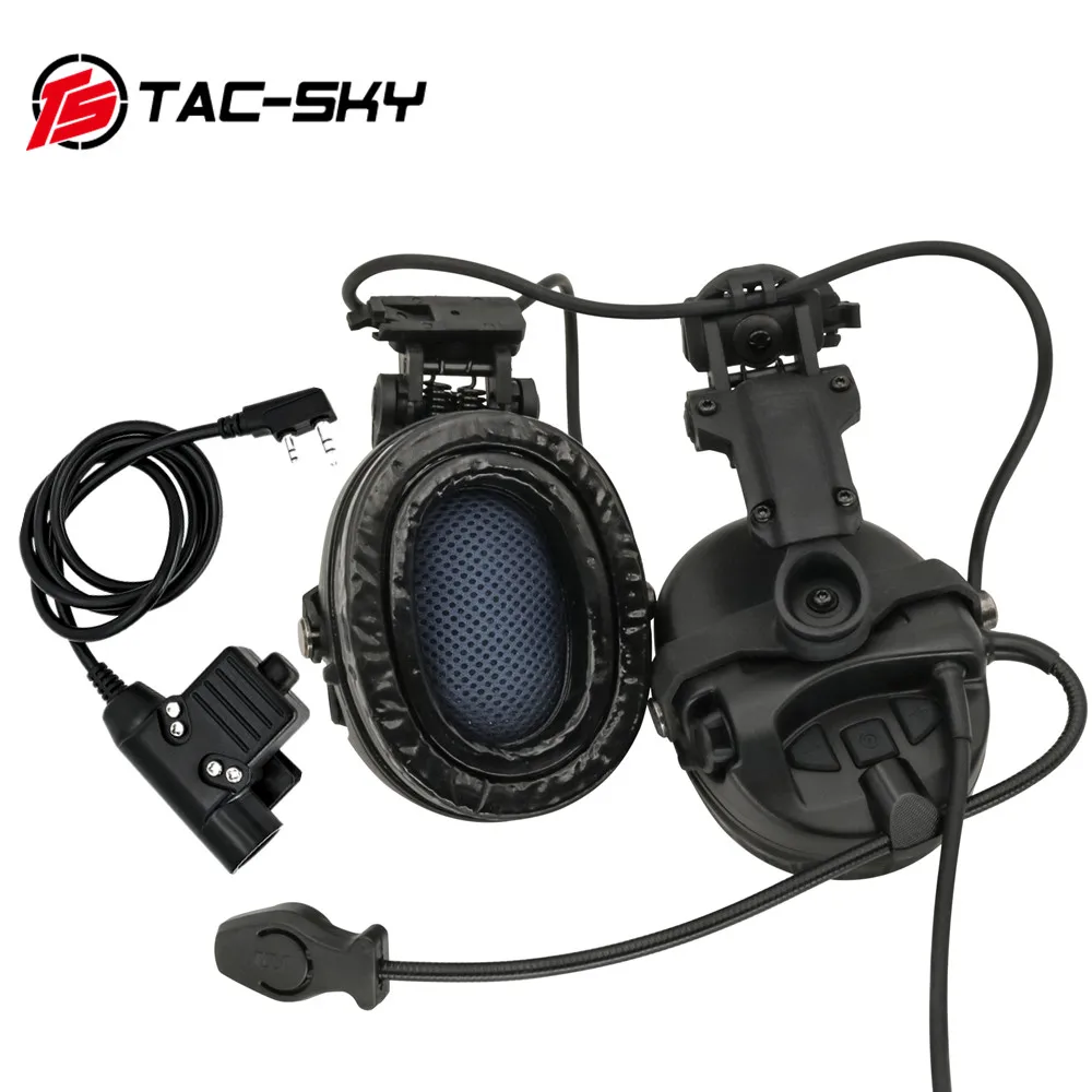 TS TAC-SKY ARC Rail Adapter Sordin Headphones Hunting Headphones Sordin Tactical Helmet Strap Kenwood 2 Pin Push To Talk U94PTT