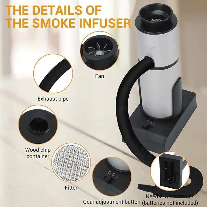 Портативная машина для копчения ручной холодный коптер еды кухни коктейлей мяса