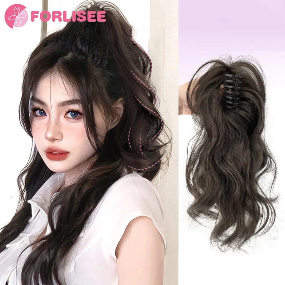 Синтетические волосы термостойкие волнистые для наращивания конский хвост