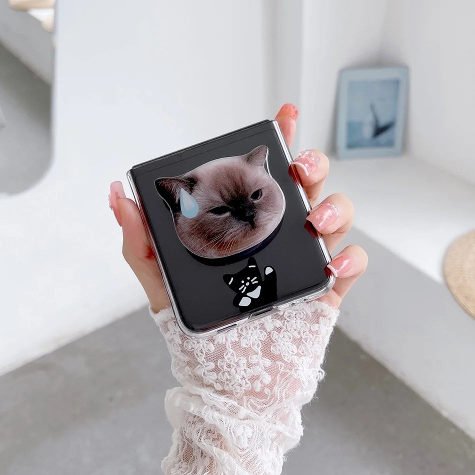 

cute cartoon send Phone Case For Samsung Galaxy Z Flip3 Case ring soft shell Shockproof cover for Galaxy ZFlip3 case