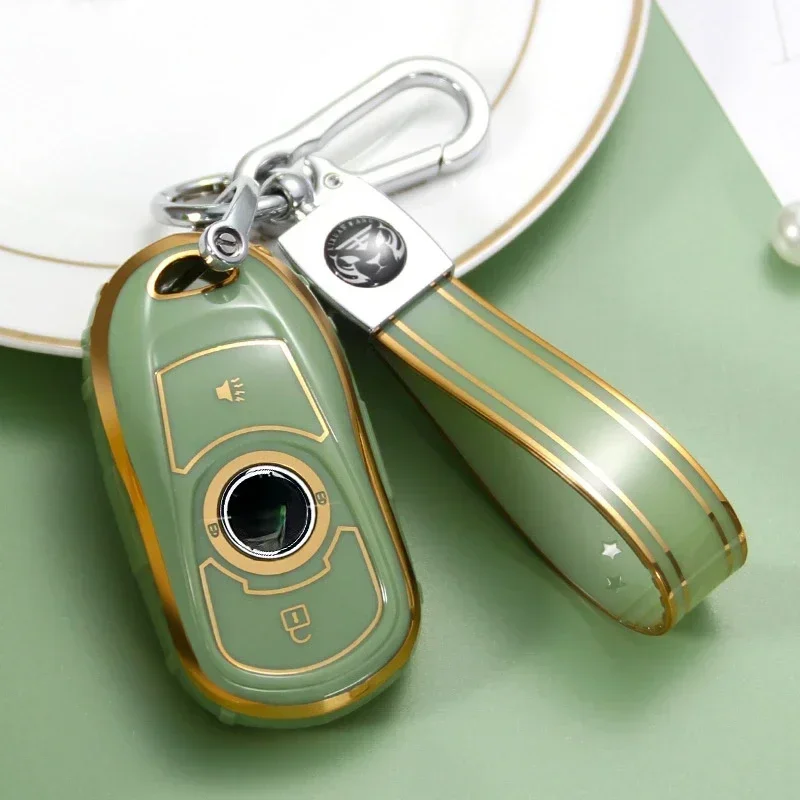 Чехол для автомобильного ключа из ТПУ для Buick Encore Envision GL8, новый чехол для ключей Lacrosse, защитный брелок, автомобильный брелок, аксессуары, Стайлинг автомобиля