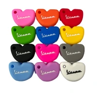 1pc silicone rubber key case cover for vespa enrico piaggio gts300 lx150 fly 125 3vte gts 200 250 scooter key decoration fob