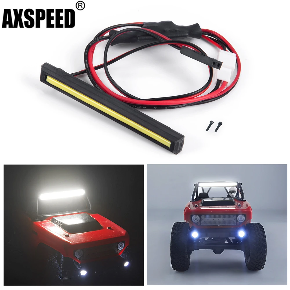 

AXSPEED RC лампа для крыши автомобиля COB Светодиодный точечный светильник, оссветильник ительная панель для 1/24 Axial SCX24 90081, украшение, детали «сделай сам»