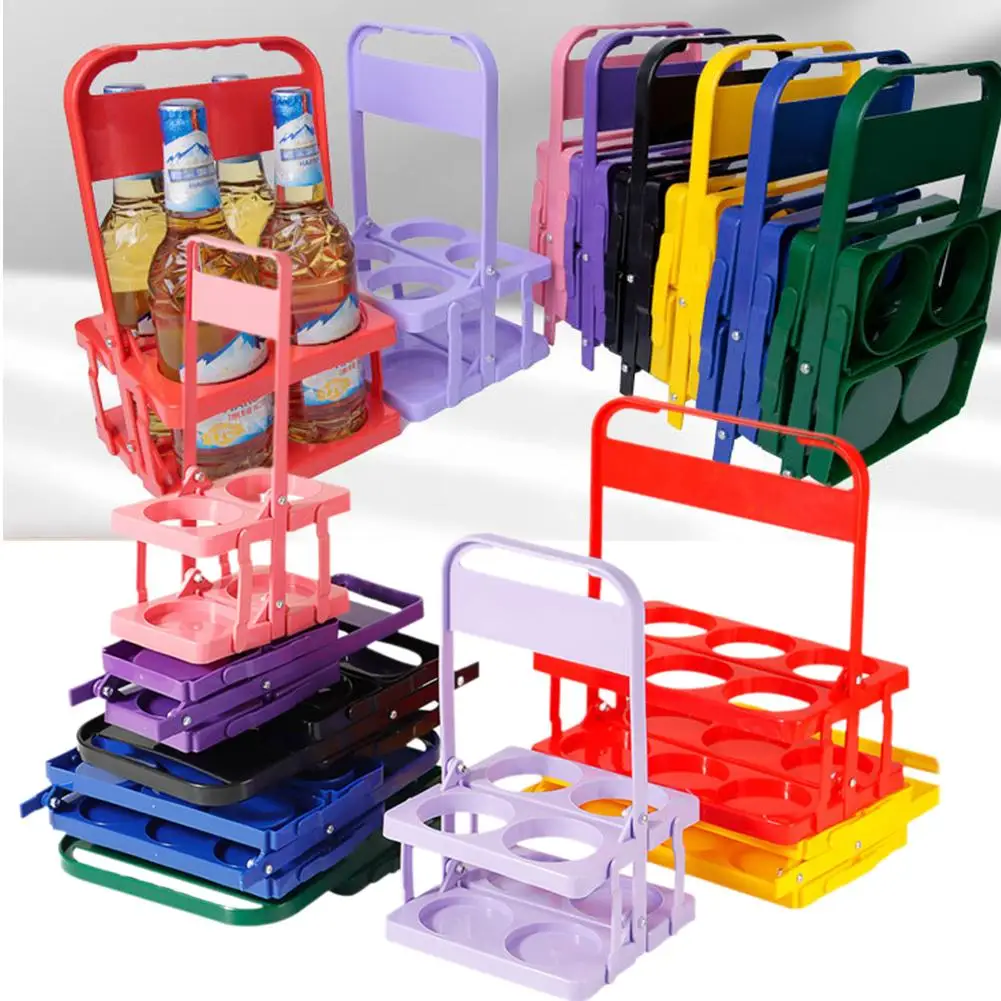 Четырехбутылочная пластиковая стандартная корзина для пива портативная цветная