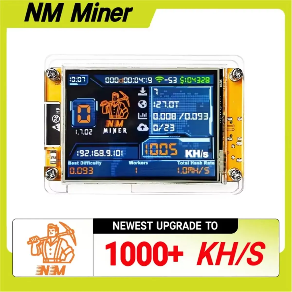 Фото Может быть приобретен улучшенный NMMiner NerdMiner+4 Slots Stand 2.8 Inch Smart Display 4X1005KH/S, 2.8-дюймовый смарт-дисплей, для офиса, для майнинга биткоинов и криптовалют в соло-режиме. №5
