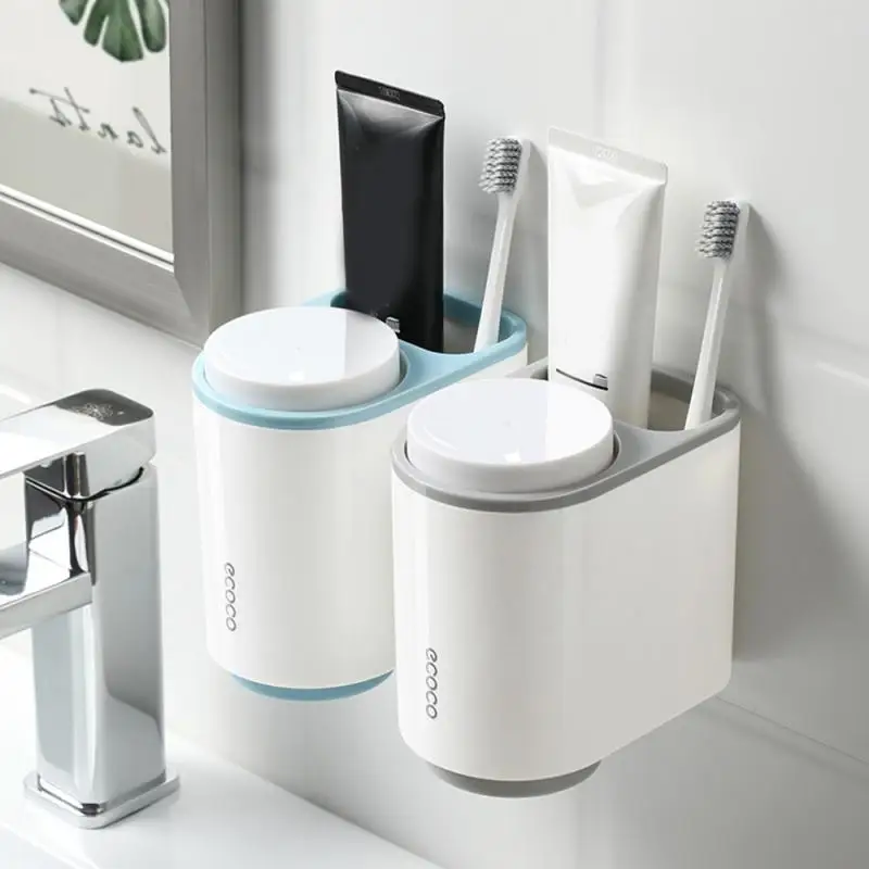 

Magnetic Suction Modern Space-saving Hygienic Versatile Convenient Toothpaste Squeezer Couple Bathroom Storage Rack Easy-to-use