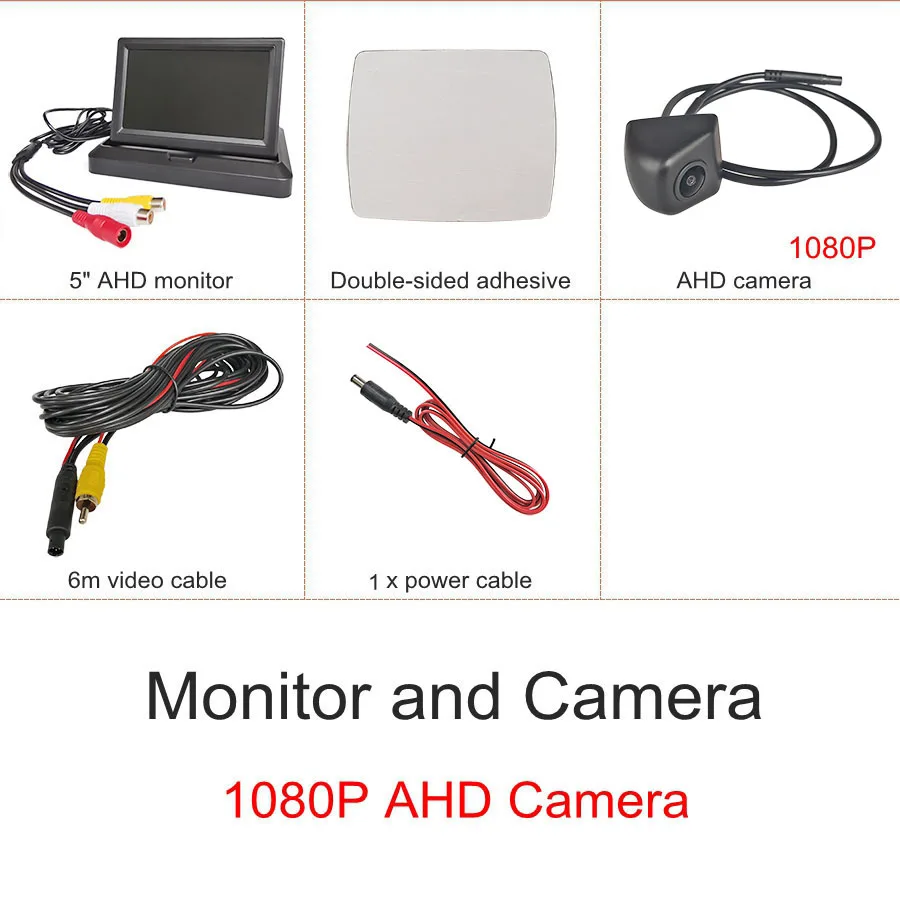 

DIYKIT 1920*1080 5-дюймовый IPS AHD автомобильный монитор HD 170 градусов Starlight ночного видения автомобильная камера заднего вида для автомобиля внедорожник MPV RV