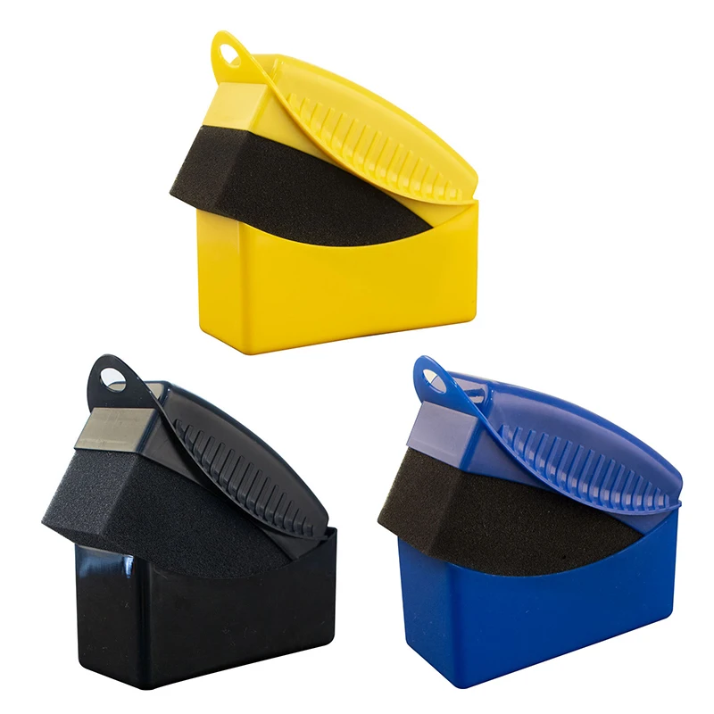 

Губка для чистки салона автомобиля, щетка для полировки и восковой обработки шин, детейлинг автомобиля, щетки для мытья с крышкой