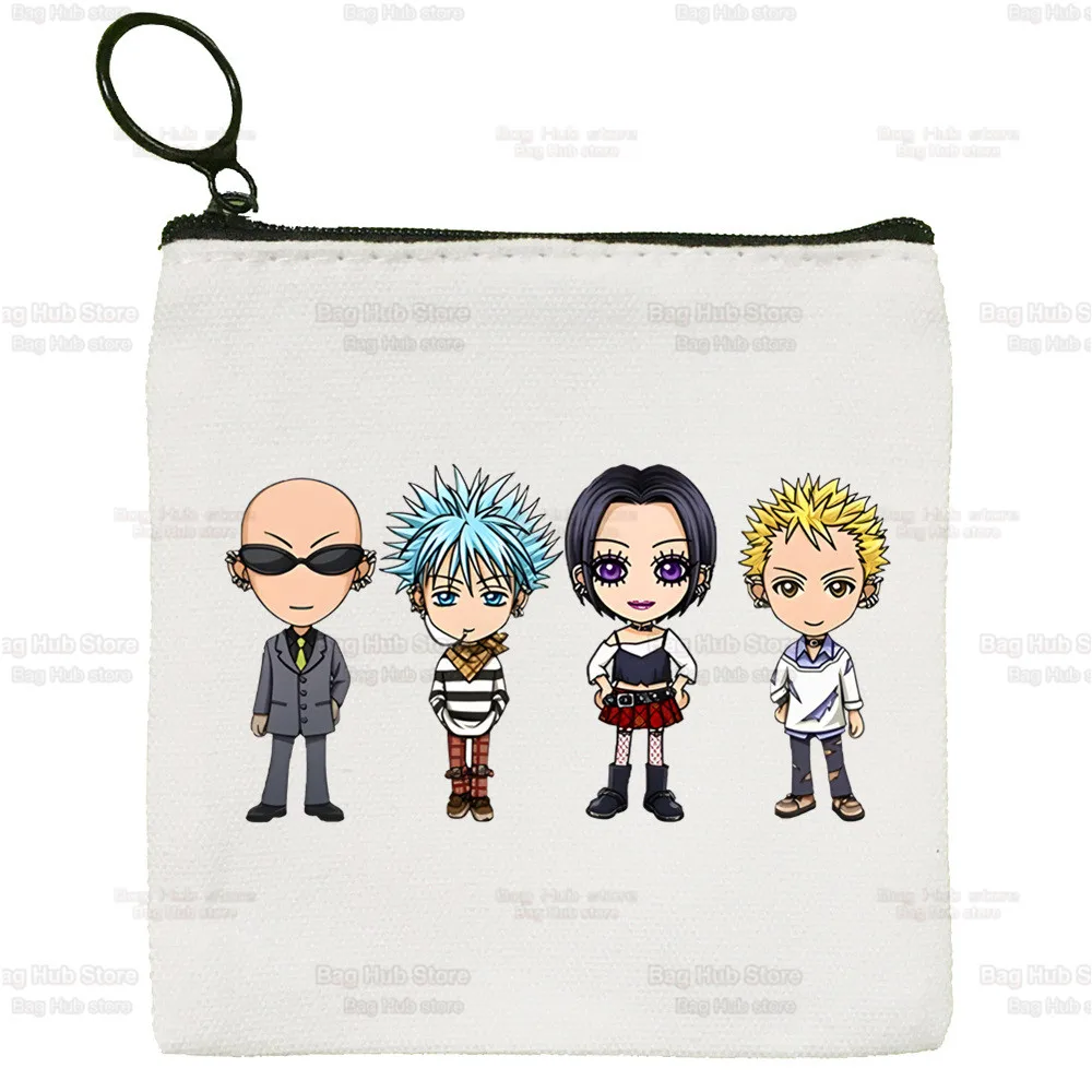 Black Stones NANA Osaki Anime Canvas Coin Purse Custompattern Logo Storage Pouch Canvas Bag New Coin Bag Key Coin Purse