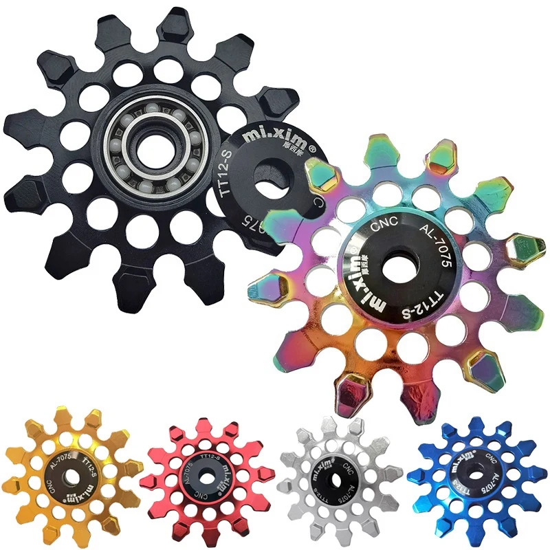

Задний переключатель передач Mi.Xim 12T для горного велосипеда, ободок, подшипник с, шкив AL7075 CNC, направляющий ролик для дорожного велосипеда
