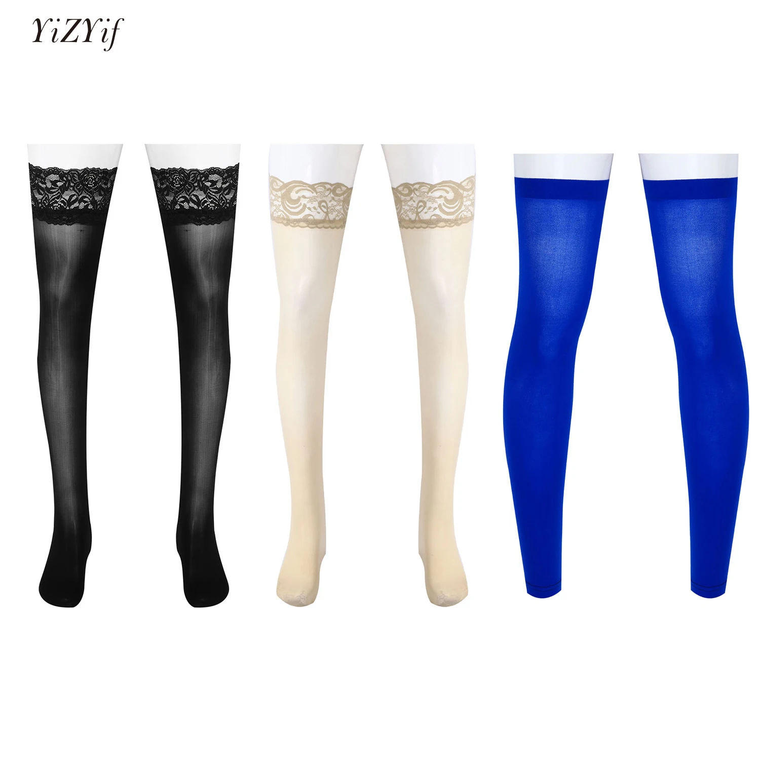 

Мужские кружевные топы, мужское нижнее белье, спортивные носки, защита колена, гладкая поверхность, выше колена