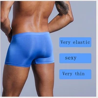 very thin mens underwear nylon ice silk boxers double bagged high interest high stretch boxers