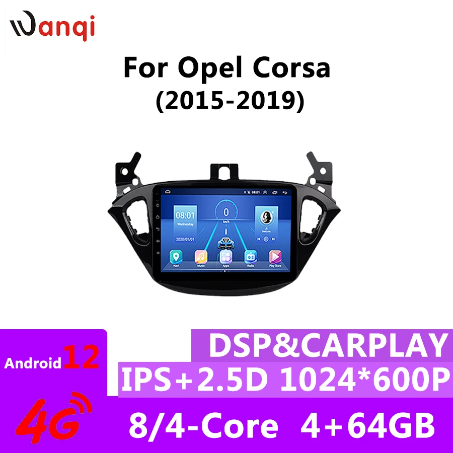 Wanqi Android 12,0 9 дюймов GPS навигационное радио для Opel Corsa 2015 -2019/Opel Adam 2013-2016 головное устройство Автомобильный мультимедийный плеер Wanqi Android 12,0 9 дюймов GPS навигационное радио для Opel Corsa 2015 -2019/Opel Adam 2013-2016 головное устройство Автомобильный мультимедийный плеер