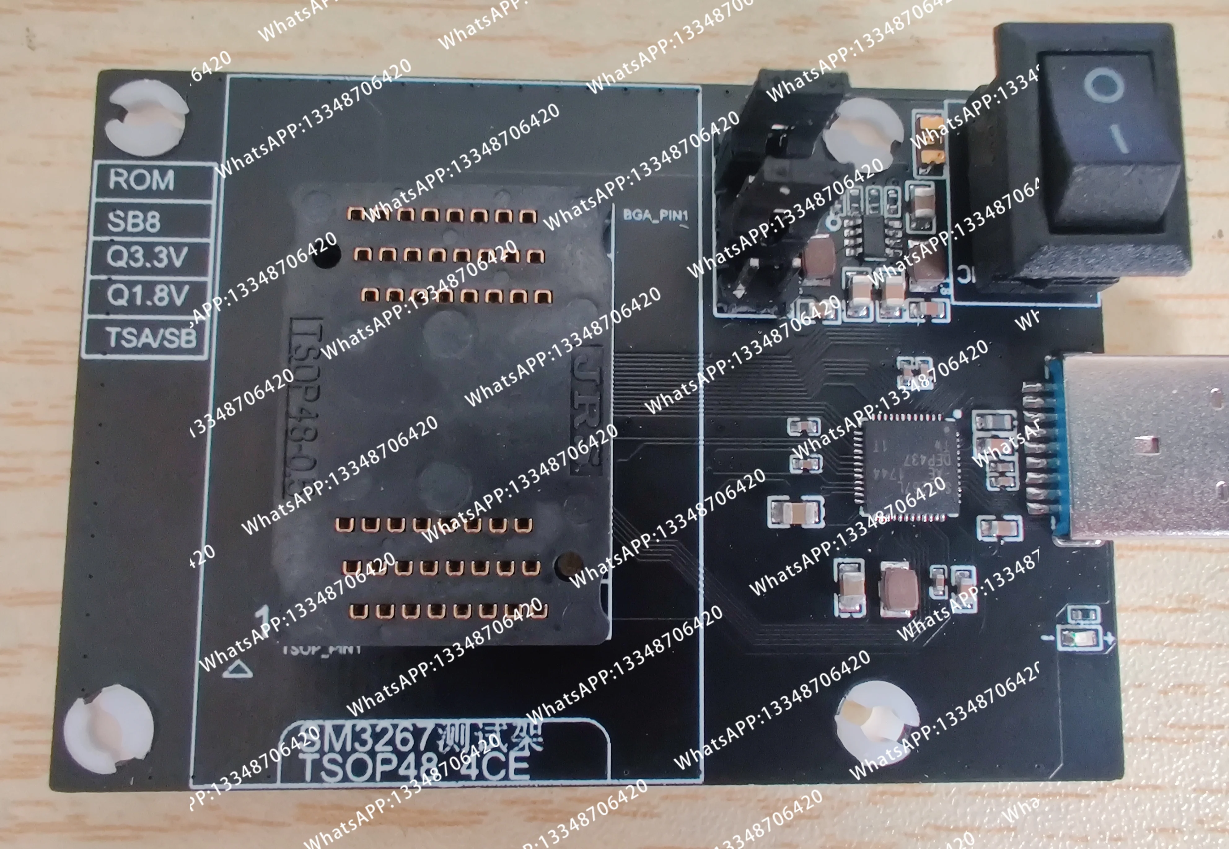 Фото Тестовая стойка SM3267 для TSOP48/BGA132/152, 4CE, для флеш-накопителей U Disk, пустая стойка для флеш-памяти №5