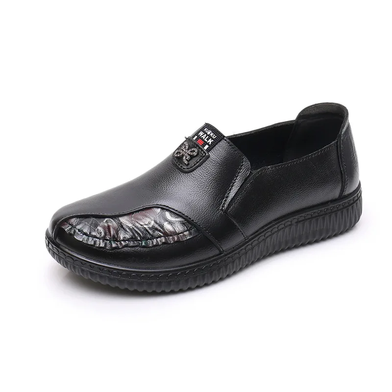 

Size 35-41 Mother leisure slip-on leather loafers for women Gorgeous trekking street shoes woman flats