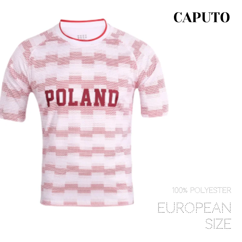 

Poland Football Team Jersey European Size Men's T-shirts Casual T Shirt for Men Fashion Tshirt Fans Jersey Streetwear Caputo