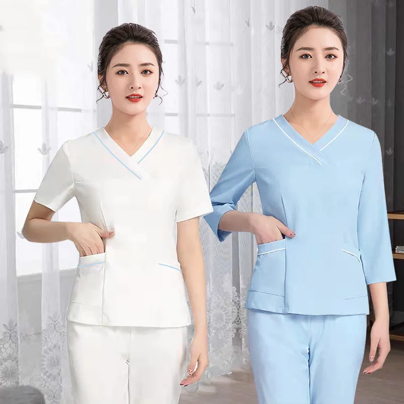 

Multicolor Spa Uniform Solid Color High Quality Women's New Clothing Suit Scrubs Clinic Pharmacy Workwear Medical Accessories