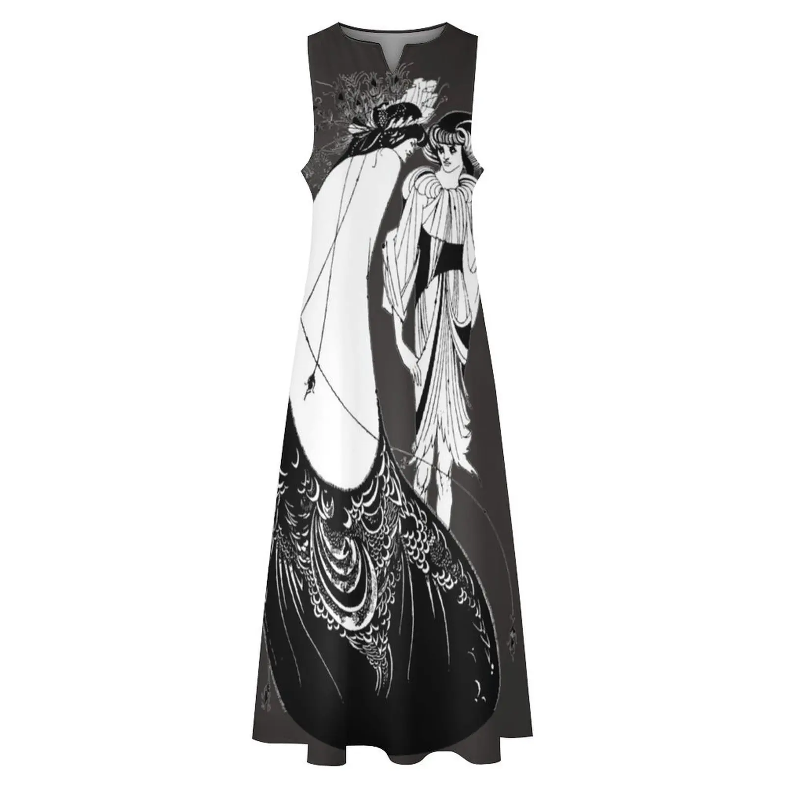 HD. Юбка павлина из Salomé от Aubrey Beardsley Long Dress женское платье одежда для женщин Женское