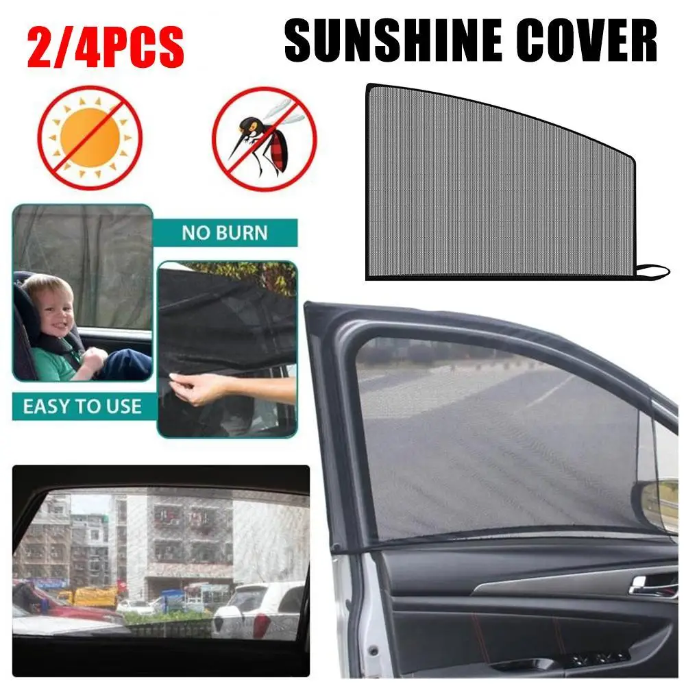 

2/4PCS Sedan/SUV Car Sun Shade Styling Accessories Auto UV Protect Curtain Side Window Sunshade Mesh Sun Visor Protection Net