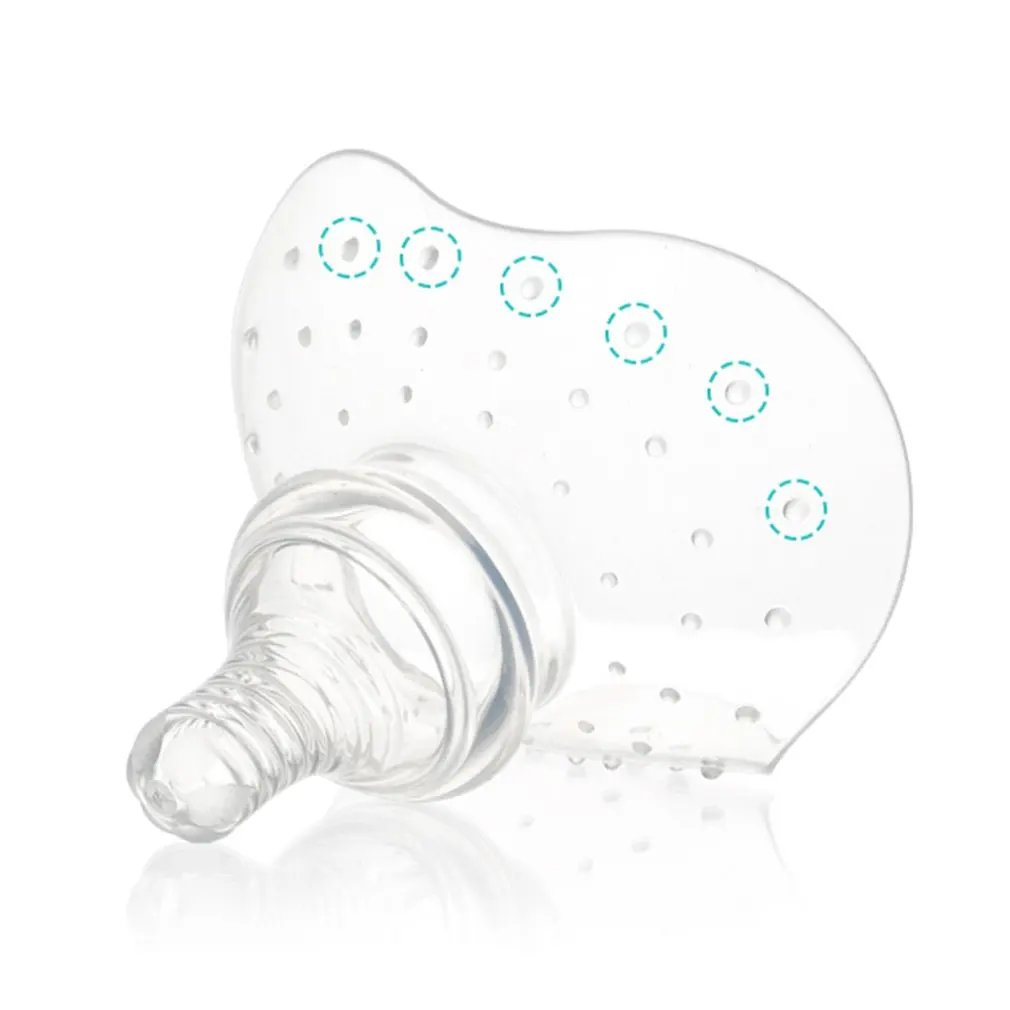 

Silicone Contact Nipple Shield With Carrying Case For Breastfeeding Massage Granules Mothers Triangle Petal Design