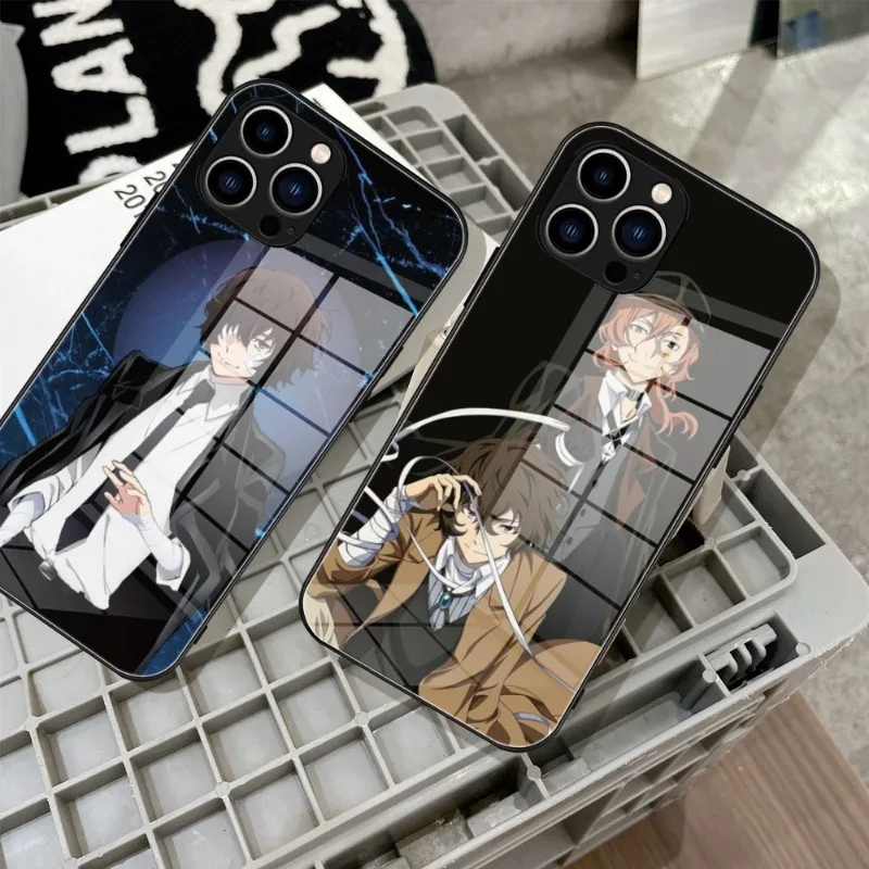 

Чехол для телефона с аниме «бродячие псы» дазай Осаму из закаленного стекла для IPhone 14 13 11 12 Pro 8 7 Plus X 13 Pro MAX, чехлы