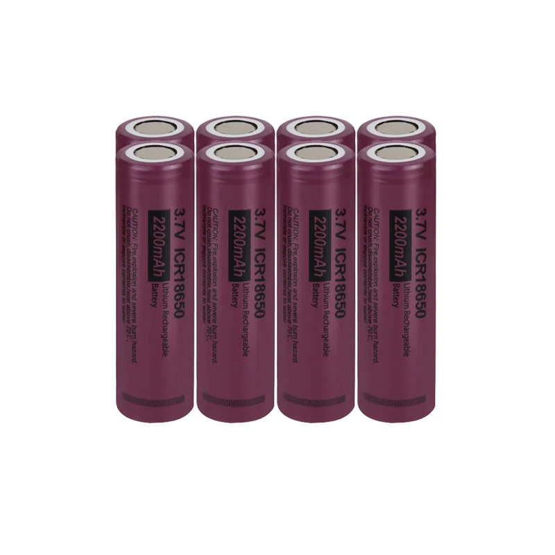 8ШТ PKCELL ICR18650 3 7-вольтовые литий-ионные аккумуляторы 7 В 2200 мАч с плоским верхом 18650