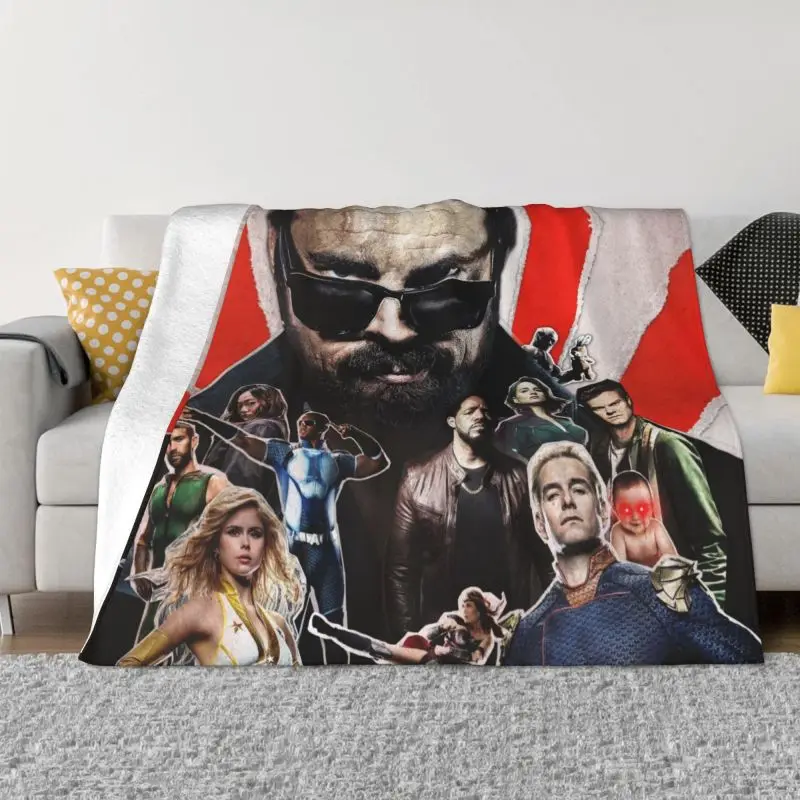 

The Boys Superhero TV Series Blanket 3D Printed Soft Flannel Fleece Warm Throw Blankets for Travel Bedroom Couch Quilt