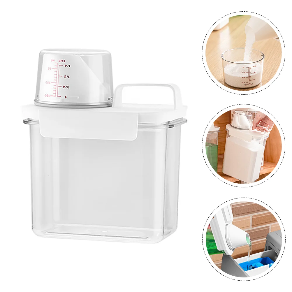 

Detergent Laundry Dispenser Bottle Container Empty Soap Sub Liquid Beads Bottles Refillable Powder Holder Washingbooster