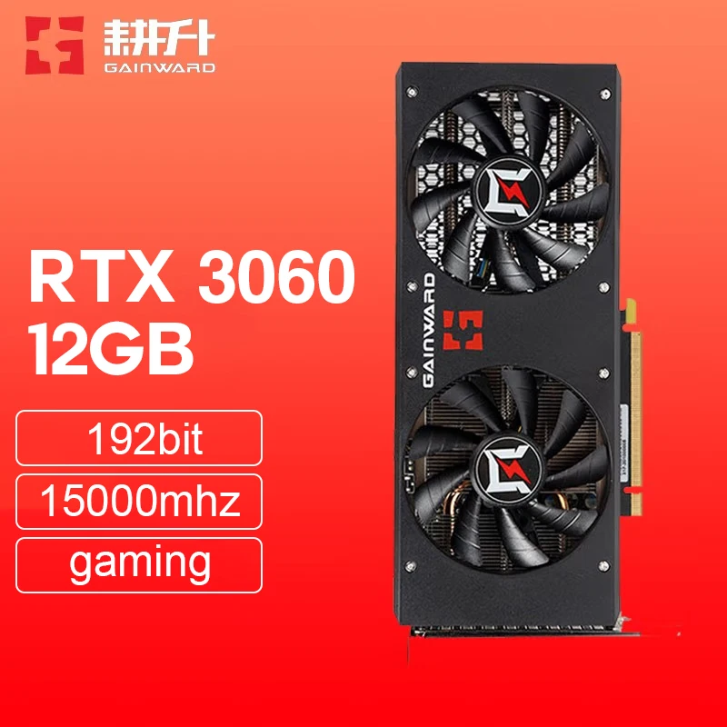 

Игровая видеокарта GAINWARD RTX 3060, 12 Гб, 15000 бит, МГц, GDDR6, NVIDIA GPU, игровая видеокарта для настольного ПК