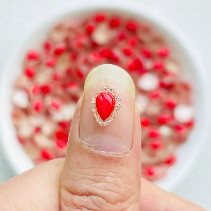 100 шт. новые кавайные Мультяшные эллиптические капли воды полимерные фигурки с