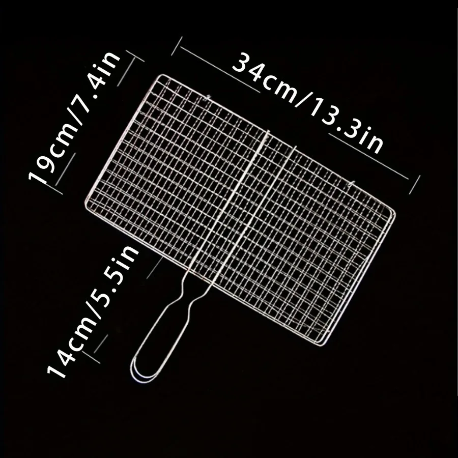 Двойной гриль для рыбы сетка с ручкой клипсой