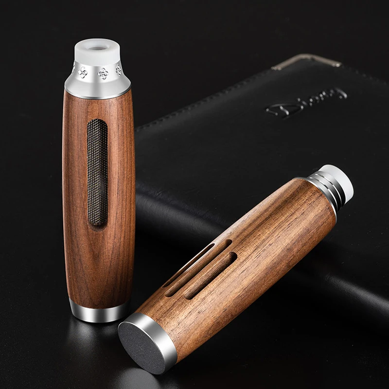 Мундштук из орехового дерева пепельница портативный держатель для сигарет