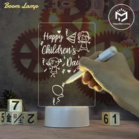 usb led night light note board creative message board holiday light with pen gift for children girlfriend decoration night lamp