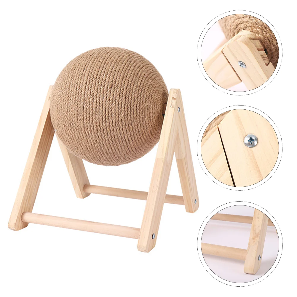 

Cat Scratching Post Toy Chew Toys Dribble Ball Kitten Board Scratcher Wooden Claw Grinding Claws Playing Pet
