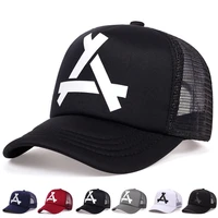 fashion letter baseball cap women men breathable hip hop hats summer casual mesh caps unisex trucker snapback caps