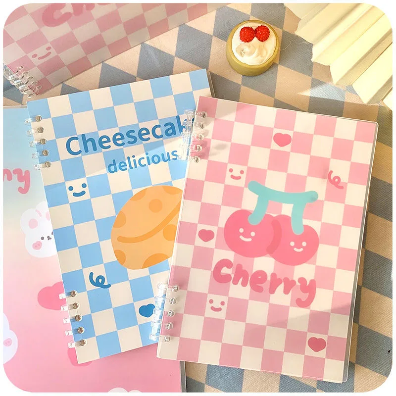 

Kawaii Cartoon Cheese Cherry Loose Leaf Detachable Cute Cartoon Student Stationery School Supplies Journal A5 B5 Notebook Diary