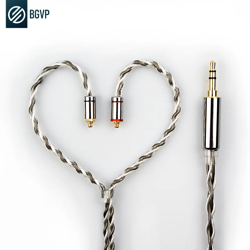 Кабель для наушников BGVP N9 5N однокристальный медный посеребренный