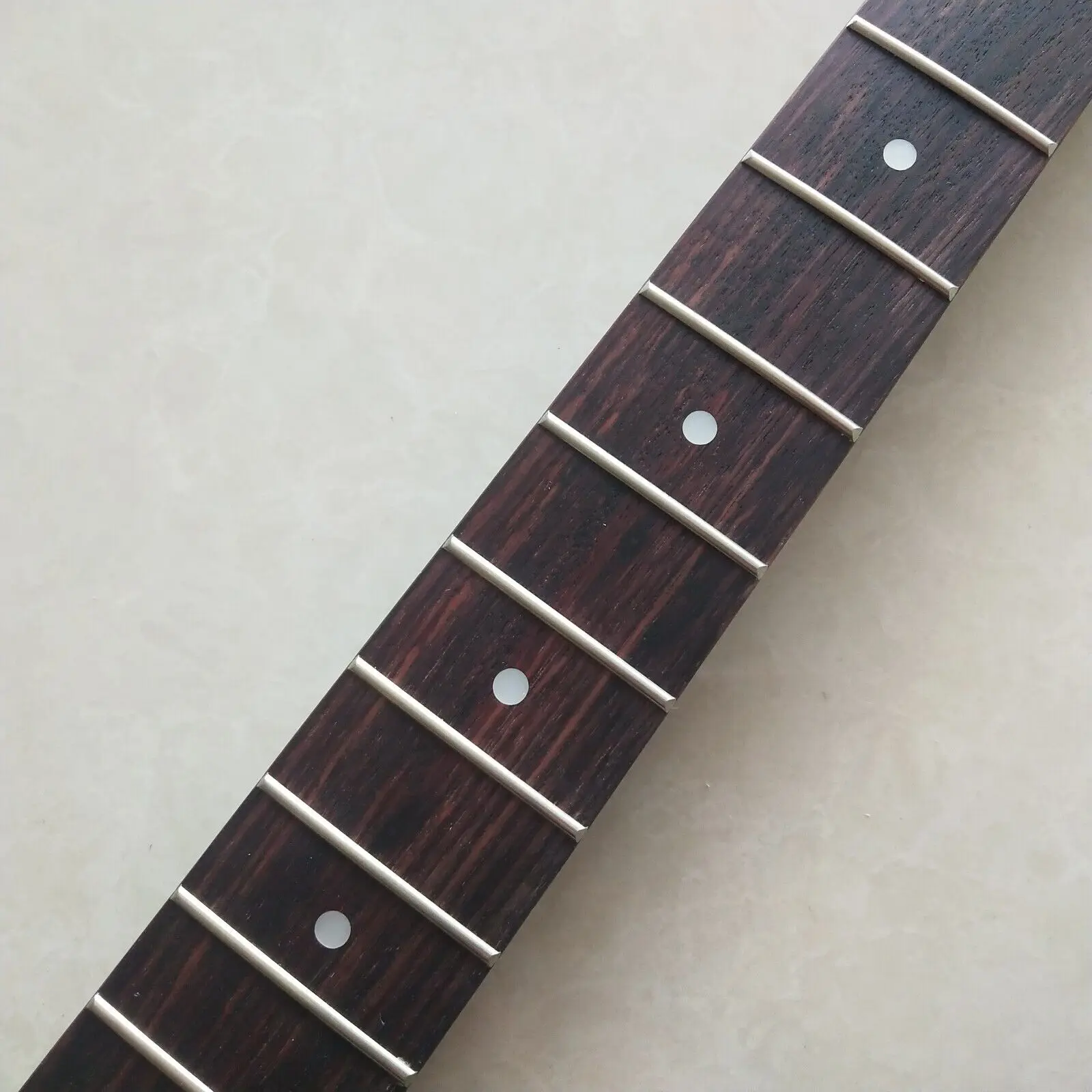 Black Gloss Guitar Neck Parts 22fret 25.5inch Rosewood Fretboard dot Replacement enlarge
