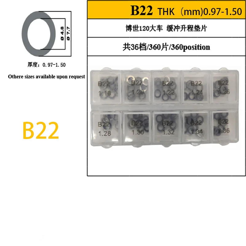 50 шт. B22 CRIN CRDI регулировочные прокладки шайбы форсунки 1.10-1 24 ремонтные комплекты