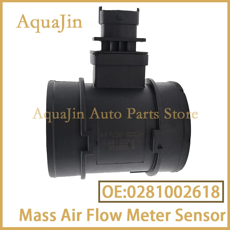 

0281002618 Датчик массового расхода воздуха MAF для Saab 9-3 9-5 Suzuki Lancia Alfa Romeo Chevrolet Fiat Vauxhall Opel Astra 55350048