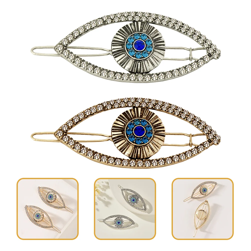 

Hairpin Evil Eye Girls Pins Women Clips Rhinestone Barrette Barrettes Hairpins Crystal