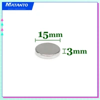 5102050100pcs 15x3 disc rare earth magnet 15mm x 3mm bulk round magnetic magnet 15x3mm strong neodymium magnets 153 mm